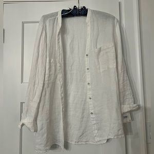 Zara Women’s White Linen Shirt